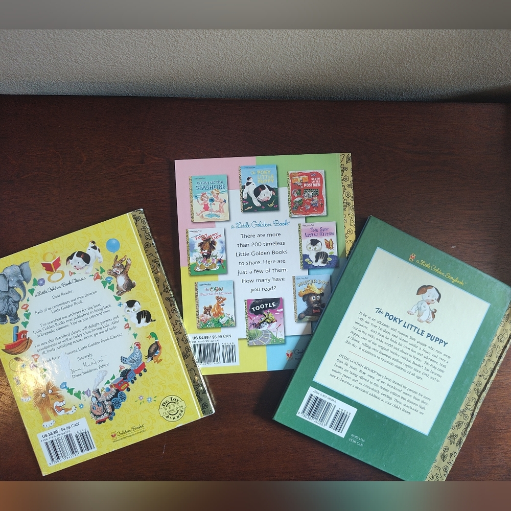 Bundle Of 3 Little Golden Books, Three Bears, Poky Little Puppy, Christmas - Picture 2 of 7
